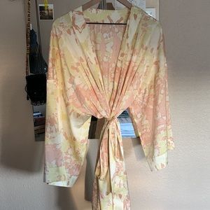 Honeydew Satin Robe